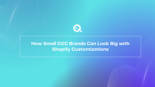How Small D2C Brands Can Look Big with Shopify Customizations